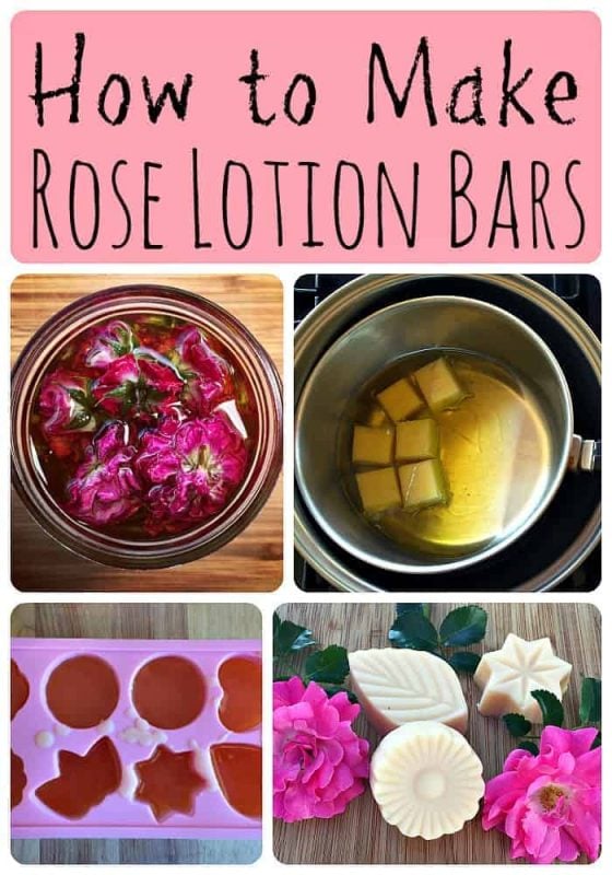 How to Make Rose Lotion Bars