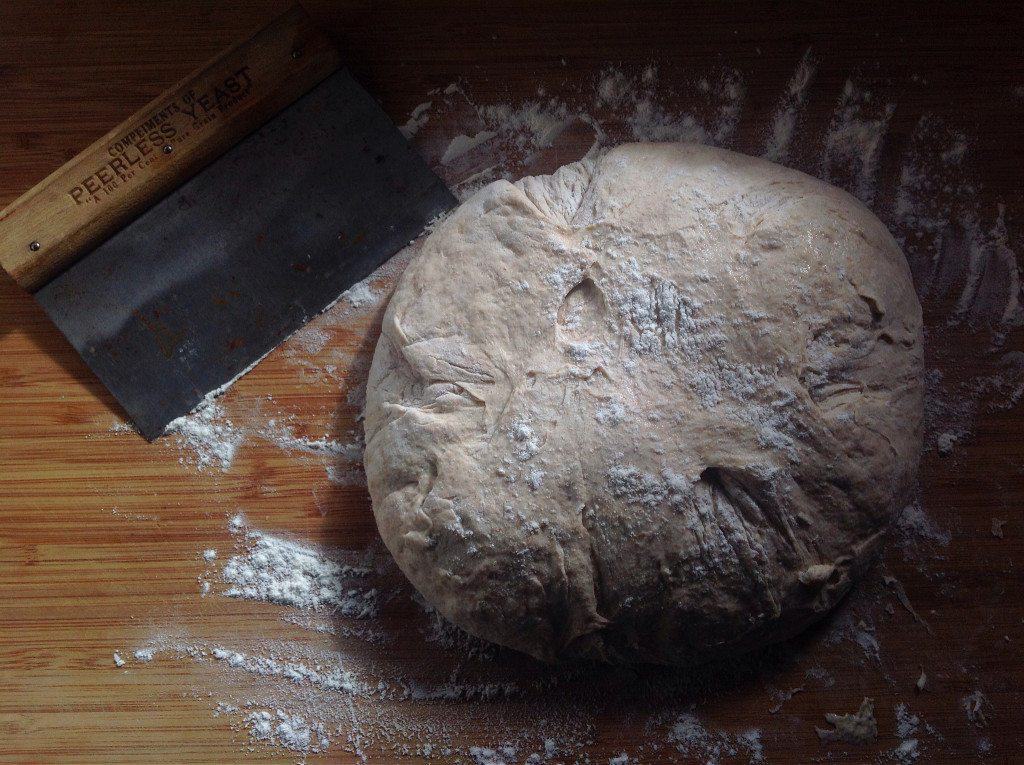 You won't believe how easy it is to make your own homemade sourdough bread with this no knead recipe! Using a homemade sourdough starter, and a few simple tools, this easy, sourdough bread is baked int a dutch oven with a foolproof recipe that comes out perfect every time. Transform your bread baking with this no knead sourdough bread recipe! #sourdough #sourdoughbread #noknead #bread #baking #realfood #traditionalfood fold no knead sourdough
