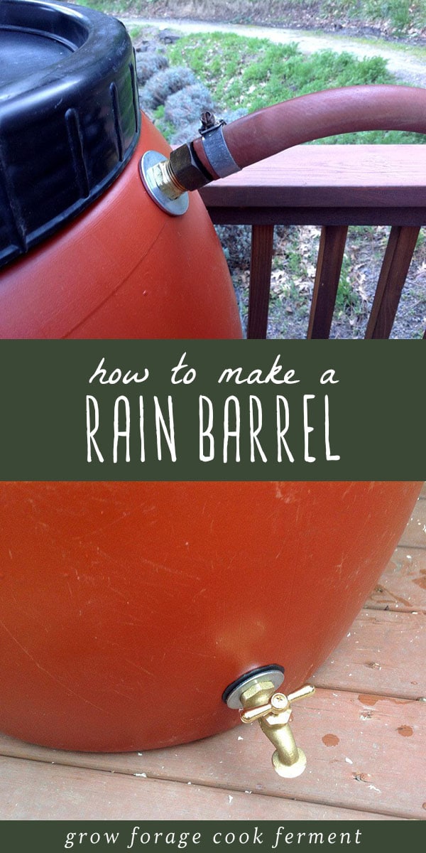 Spring is coming, and that means rain! Time to start collecting your own rainwater. In this post you'll learn how to make an easy DIY rain barrel for collecting and store rainwater. #homesteading #diy