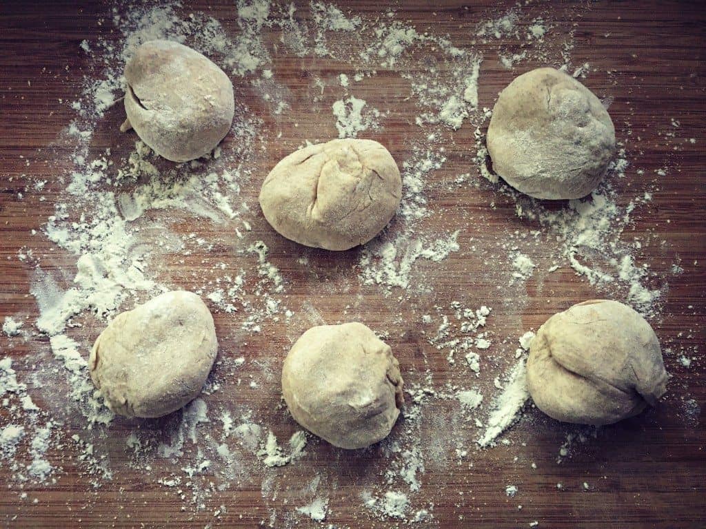 sourdough tortilla dough balls