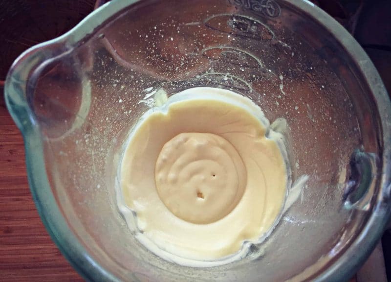 calendula cream in a blender