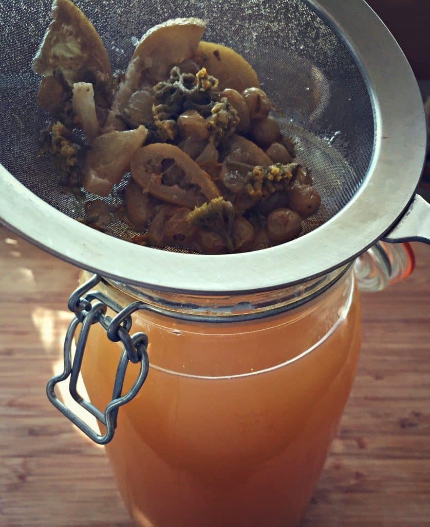 straining mead