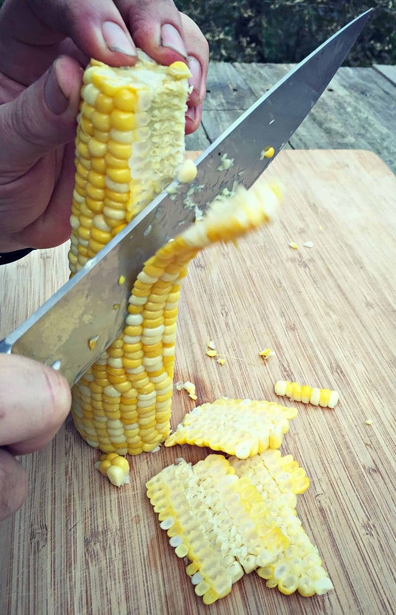 cut corn off cob
