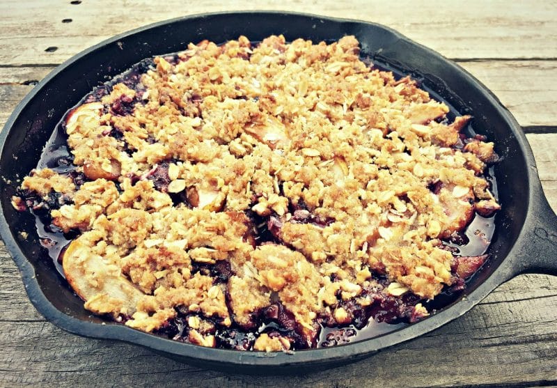 baked crisp side view on a wooden table