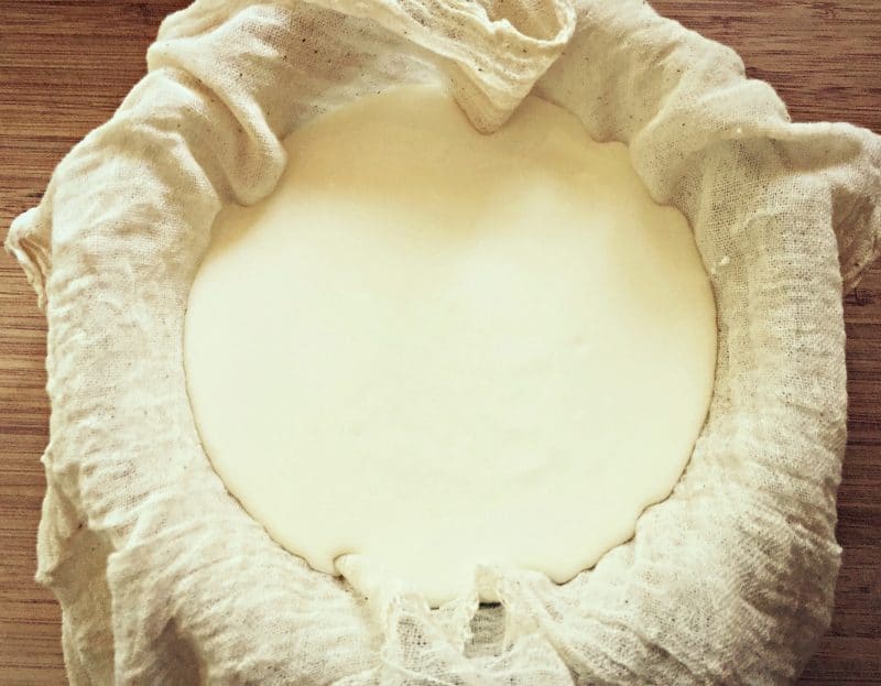milk kefir cheesecloth