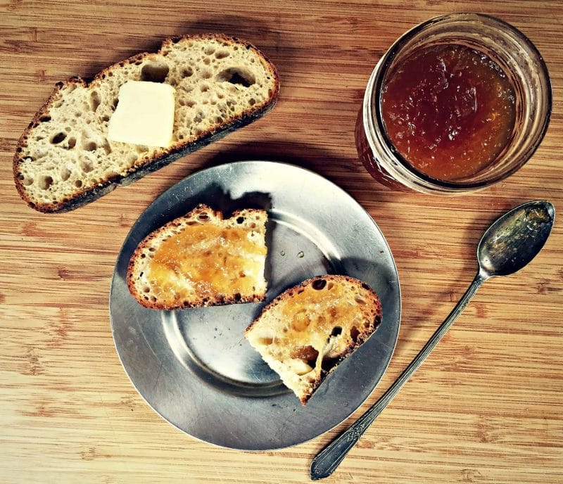 hard cider jelly on toast