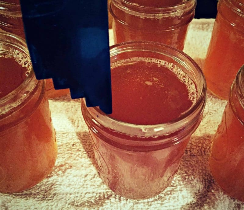 measure hard cider jelly level