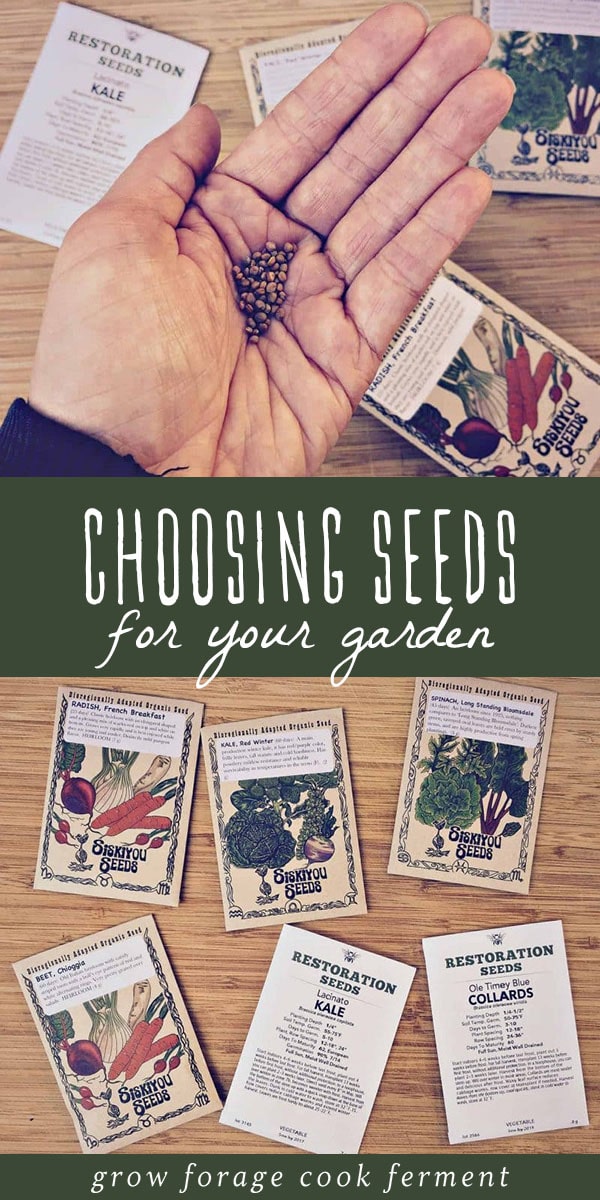 When it's time to buy seeds, sometimes the choices can be overwhelming. Here's a guide for choosing the right ones for your backyard garden! #gardening #growing