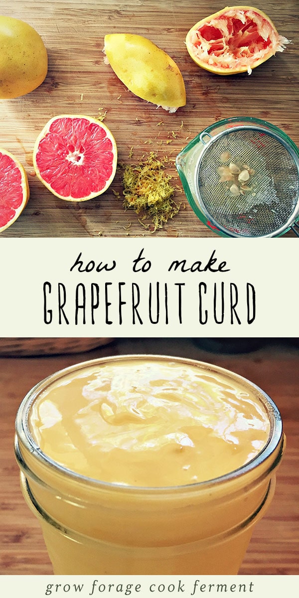 Homemade grapefruit curd is delicious, easy to make, and a wonderful way to preserve citrus. Learn how to make and use this homemade grapefruit curd recipe. #grapefruit #citrus #winter #realfood #recipe