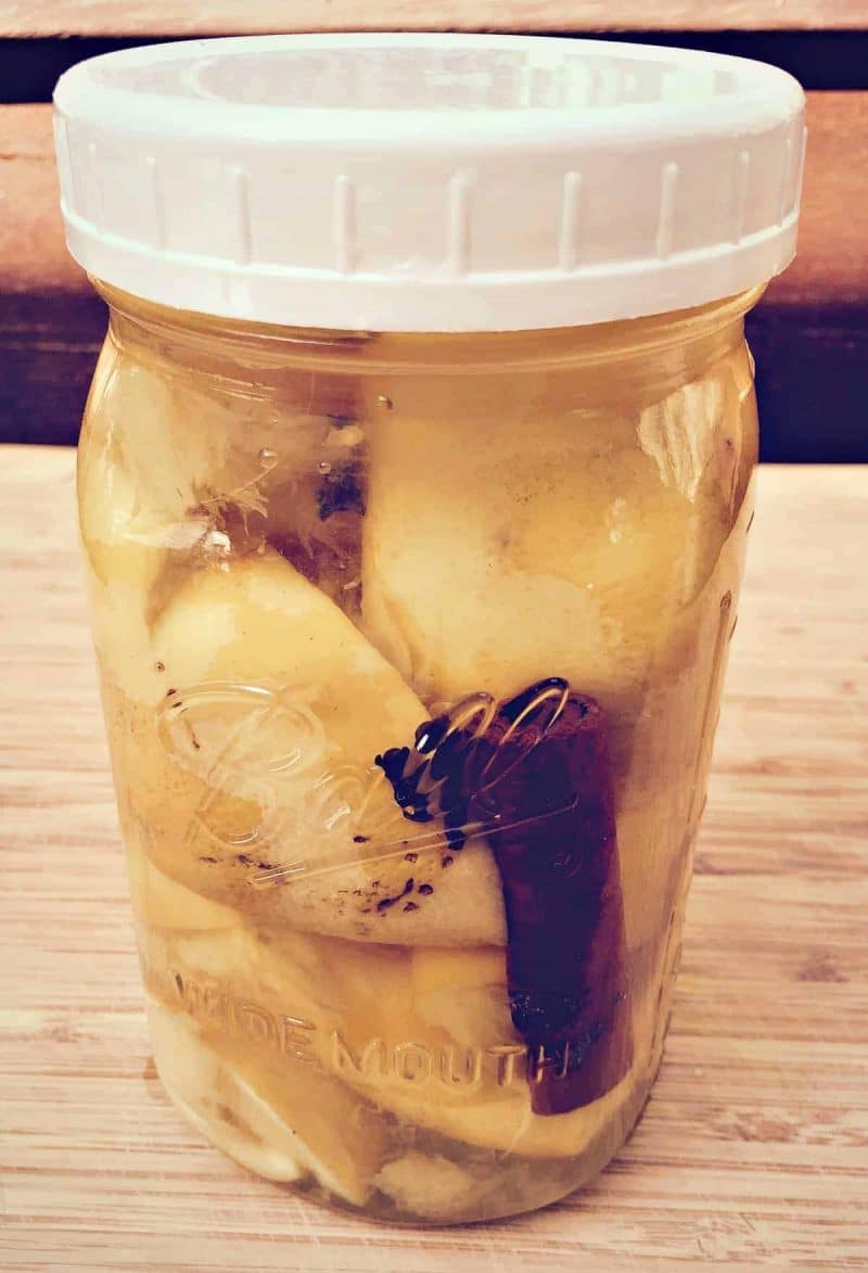 a quart jar of lemon vinegar cleaner