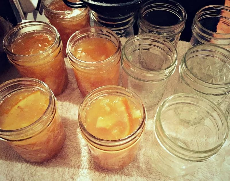 marmalade in jars for canning
