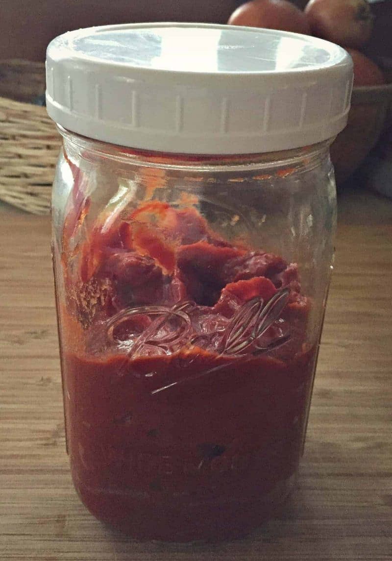 ferment in a quart jar with lid