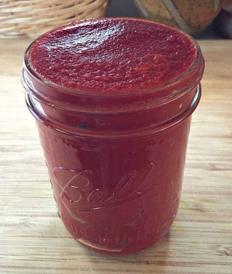 fermented ketchup in a jar