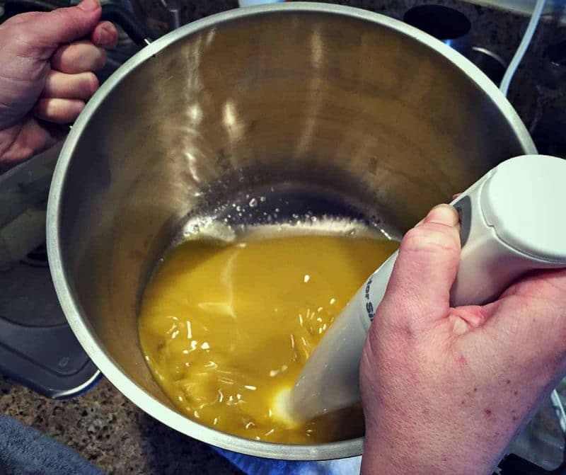 using the immersion blender for soap making