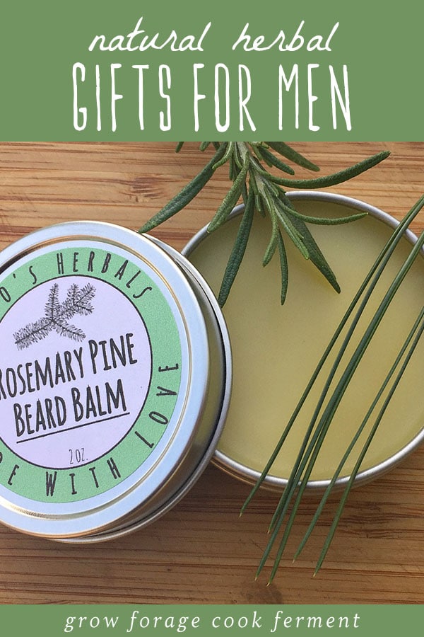 A tin of homemade beard balm.