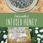 A jar of lavender herbal infused honey.