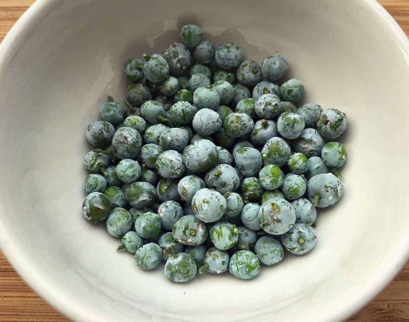 juniper berries in a bowl