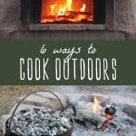 An outdoor wood burning oven and fire pit for cooking food without charcoal.
