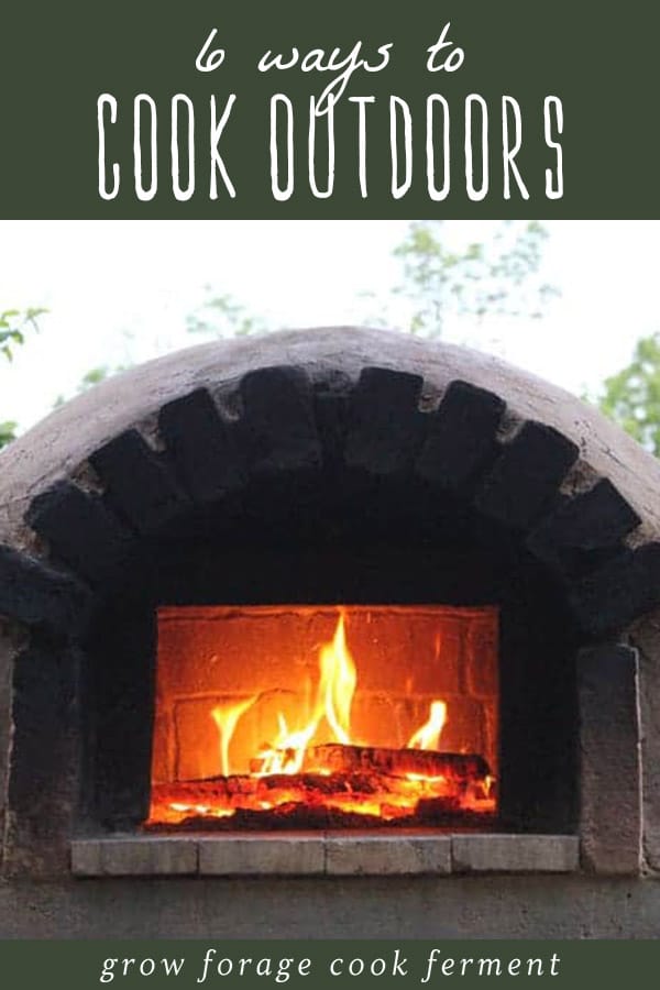 An outdoor wood burning oven for cooking food without charcoal.