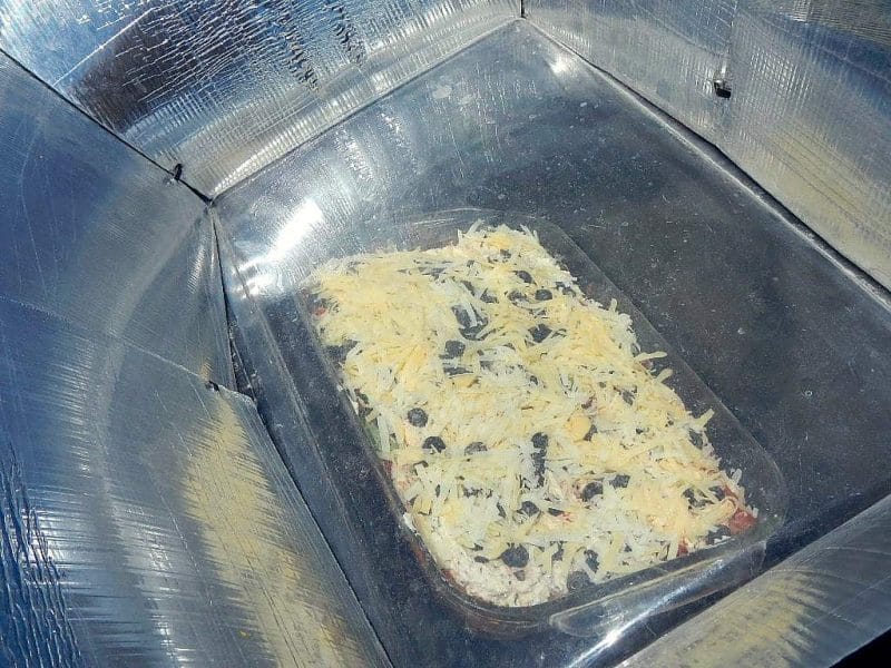 solar oven lasagna
