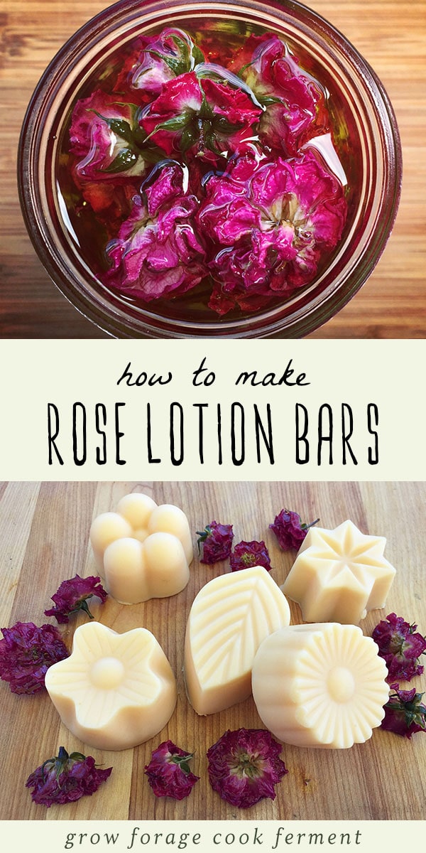 These lovely rose lotion bars are easy to make and a wonderful addition to your homemade bath and beauty projects! Learn how to make these all natural, toxin free lotion bars using a step by step tutorial. #allnatural #bathandbeauty