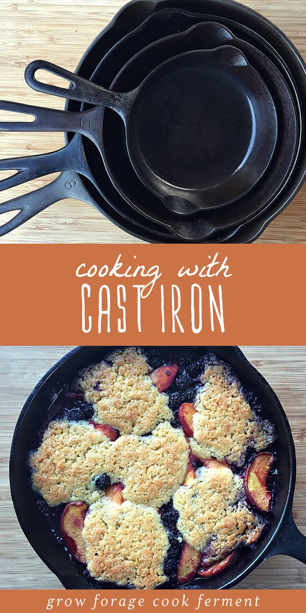 Cooking with cast iron or dutch ovens may seem fussy or difficult, but it's really not! With a few tips and resources, you'll be cooking with cast iron like a pro. Plus cast iron is economical, and can last a lifetime (or more!). Learn everything you need to know about how to cook with cast iron, and how to clean, restore, and care for your cast iron pieces. #castiron #cleaning #skillet #cooking #traditionalfoods #realfood