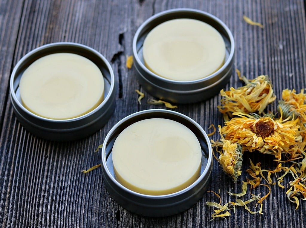 calendula lotion bars in tins