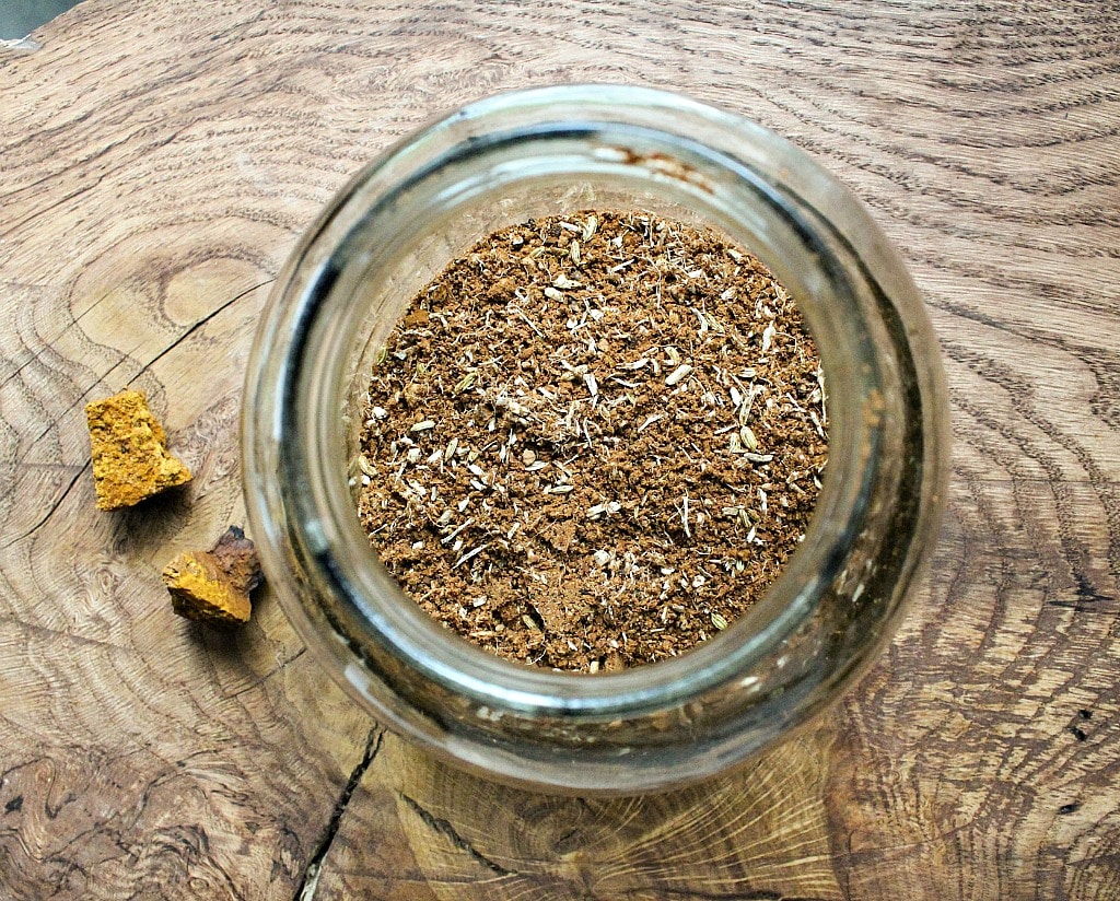 chaga chai blend in a jar