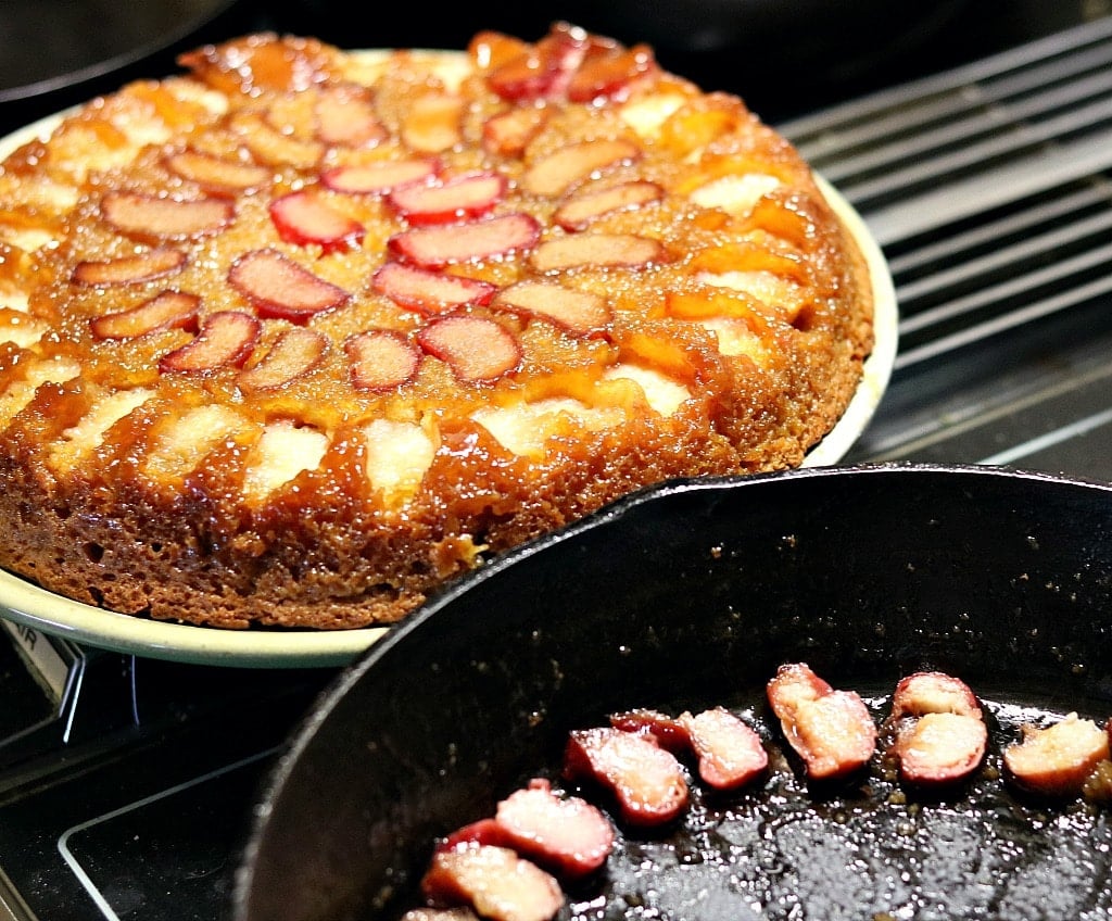 flipped rhubarb upside down cake