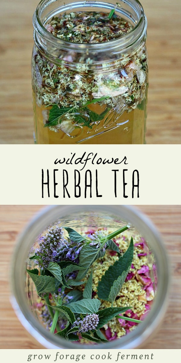 While the season for fresh wildflowers is generally pretty short, they are easy to dry on a drying screen and store for use throughout the year. Dried edible flowers are perfect for using in an wildflower herbal infusion. Make this recipe for