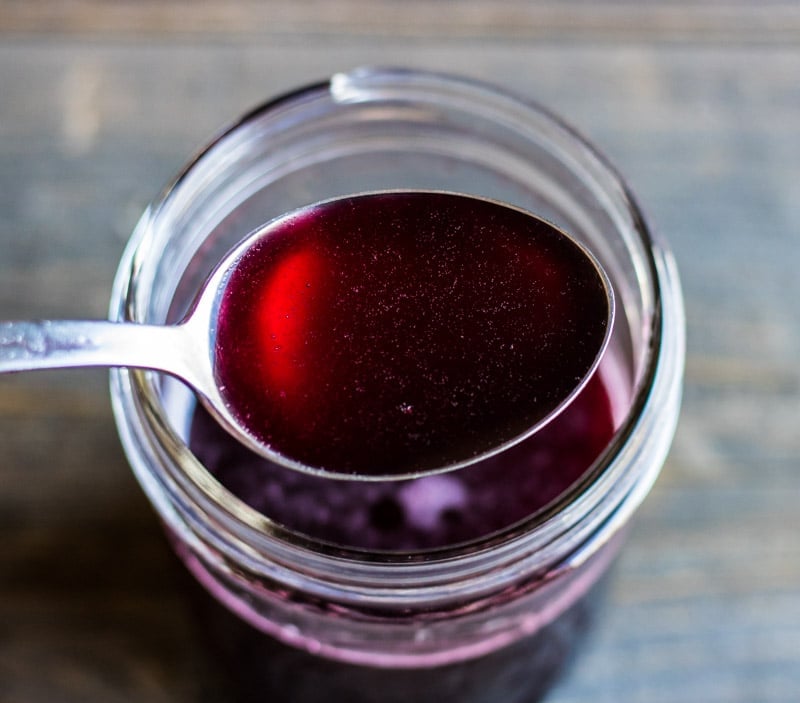 a spoonful of fermented elderberry honey
