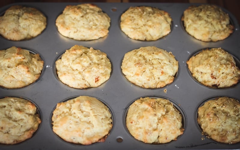 elderflower muffins fresh out of the oven