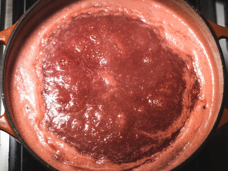 strawberry honey butter cooking