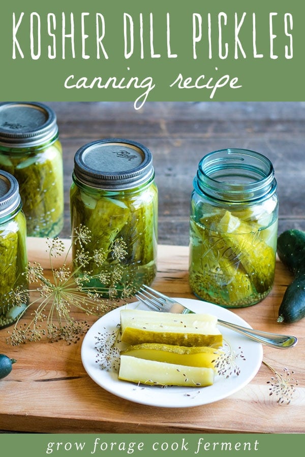 kosher dill pickles on a plate