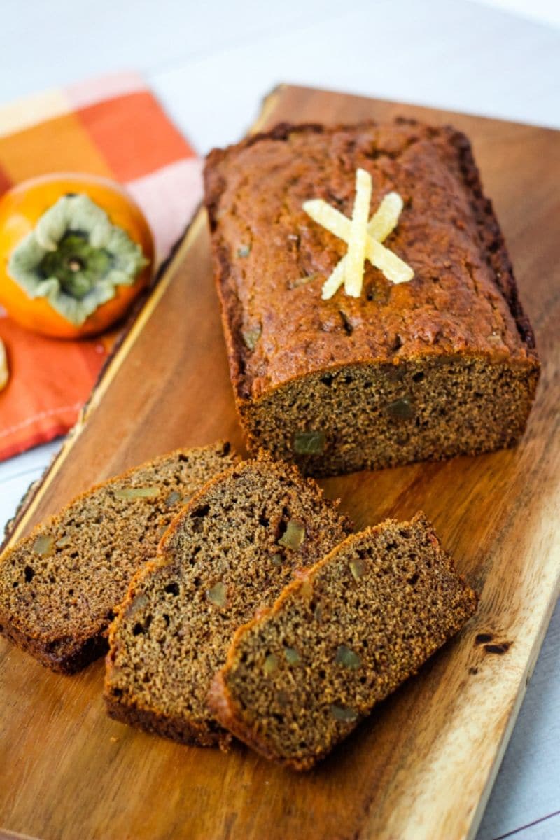 persimmon bread slices