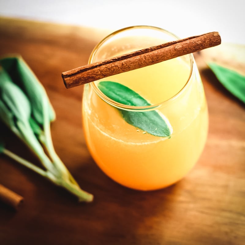 persimmon and sage cocktail