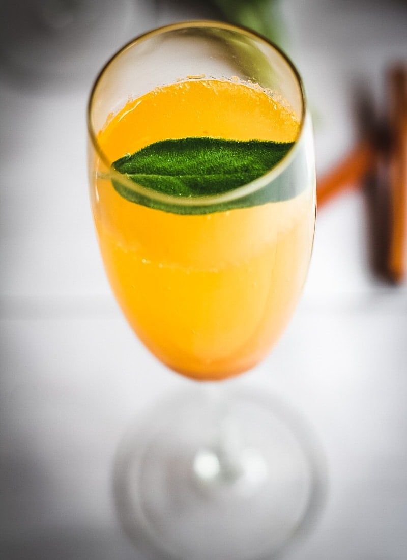 persimmon and sage cocktail