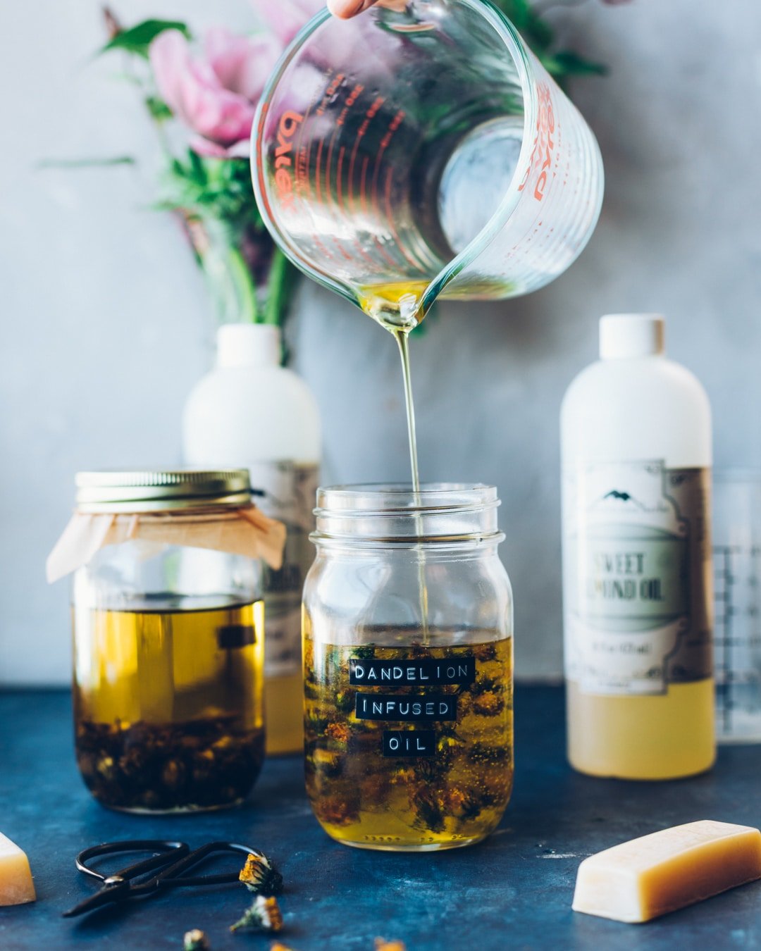 making dandelion infused oil