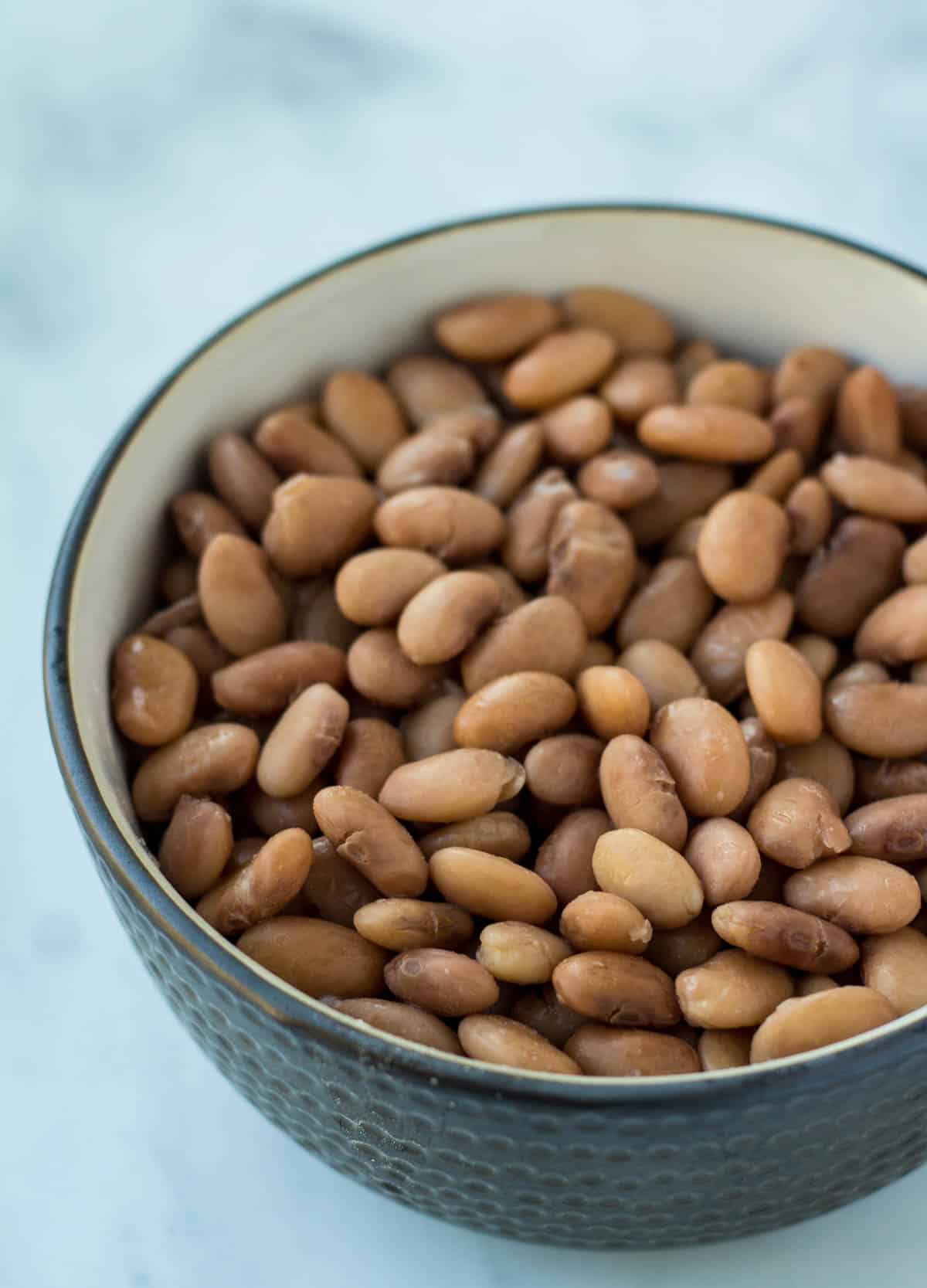 a bowl of beans cooked from scratch