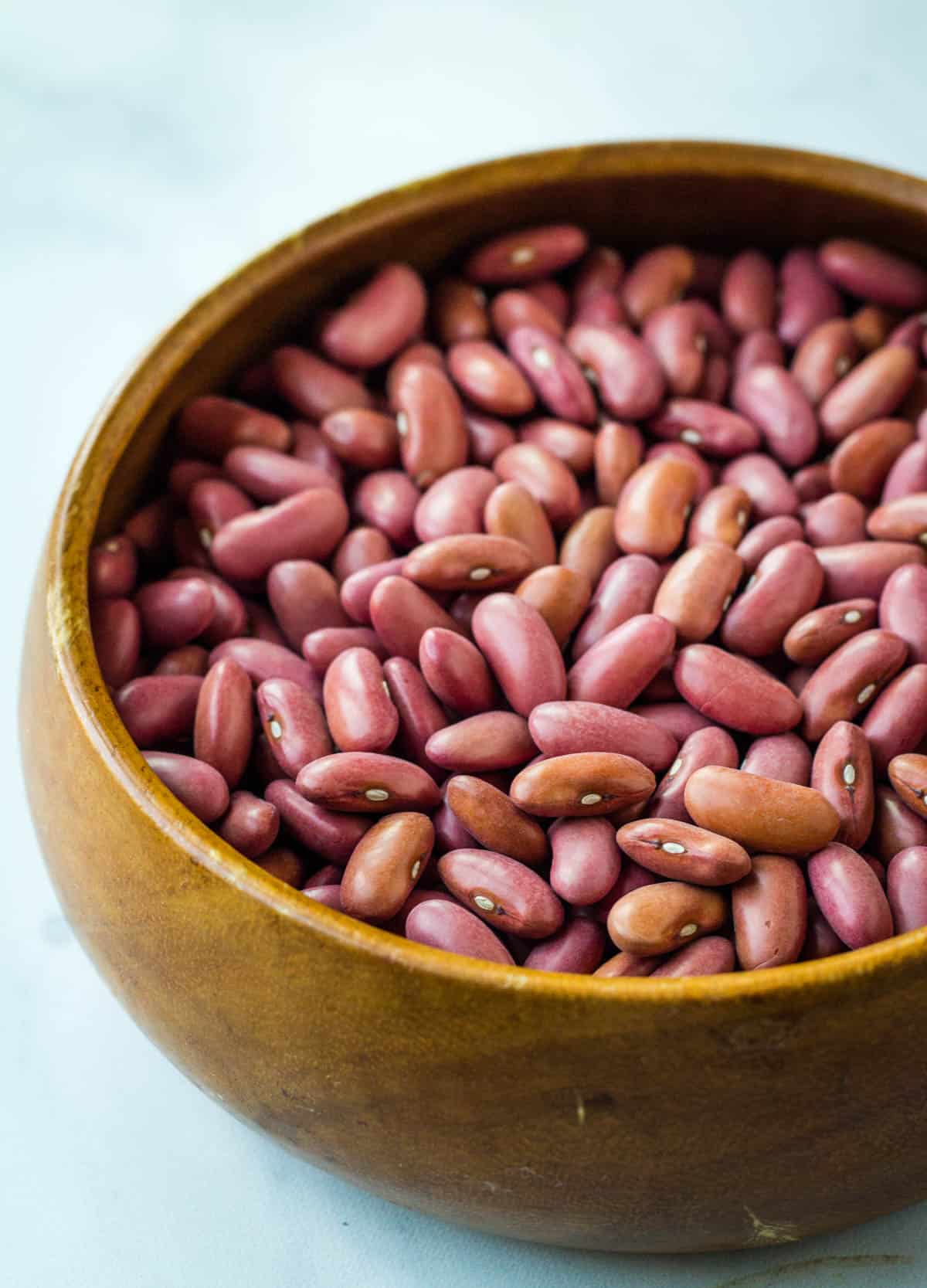 a bowl of dried kidney beans