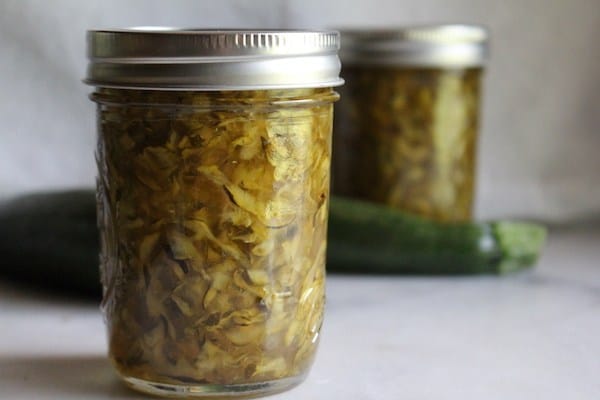 a jar of zucchini marmalade