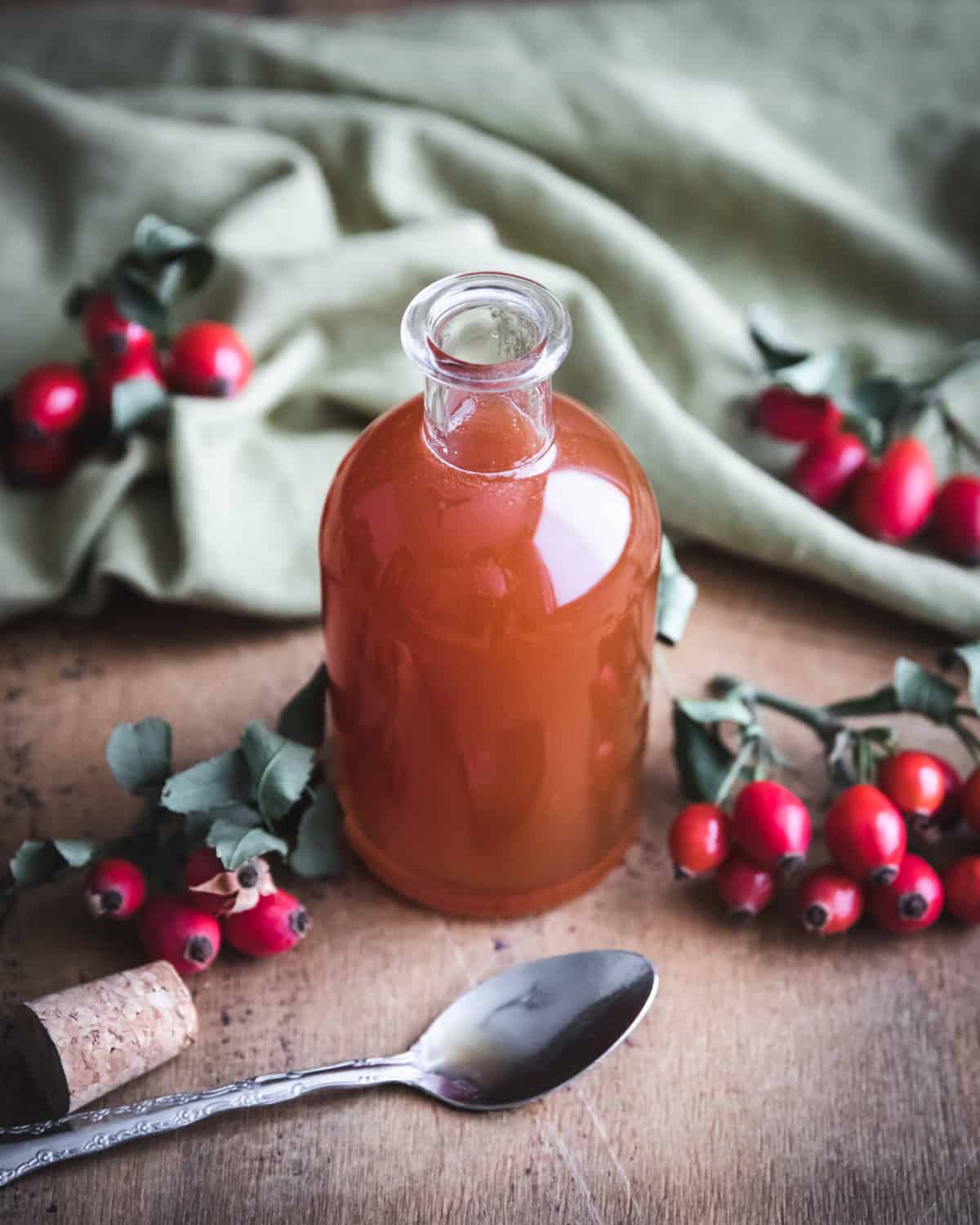 Rose Hip Syrup: Foraged and Made with Honey