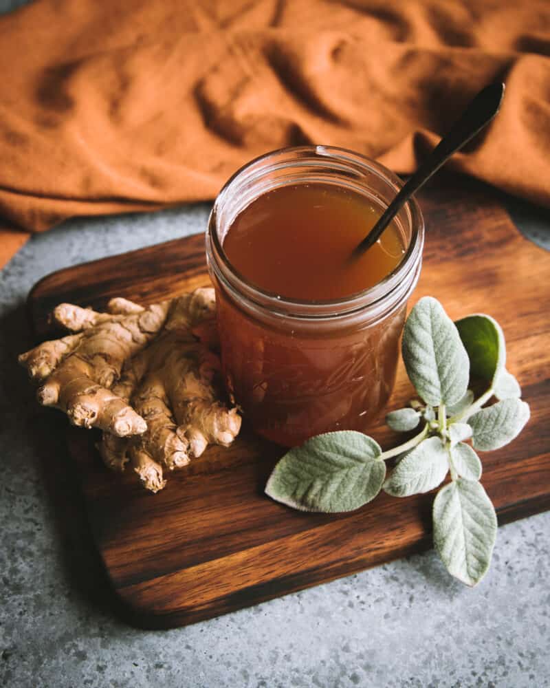 Herbal Oxymel Recipe with Sage and Ginger