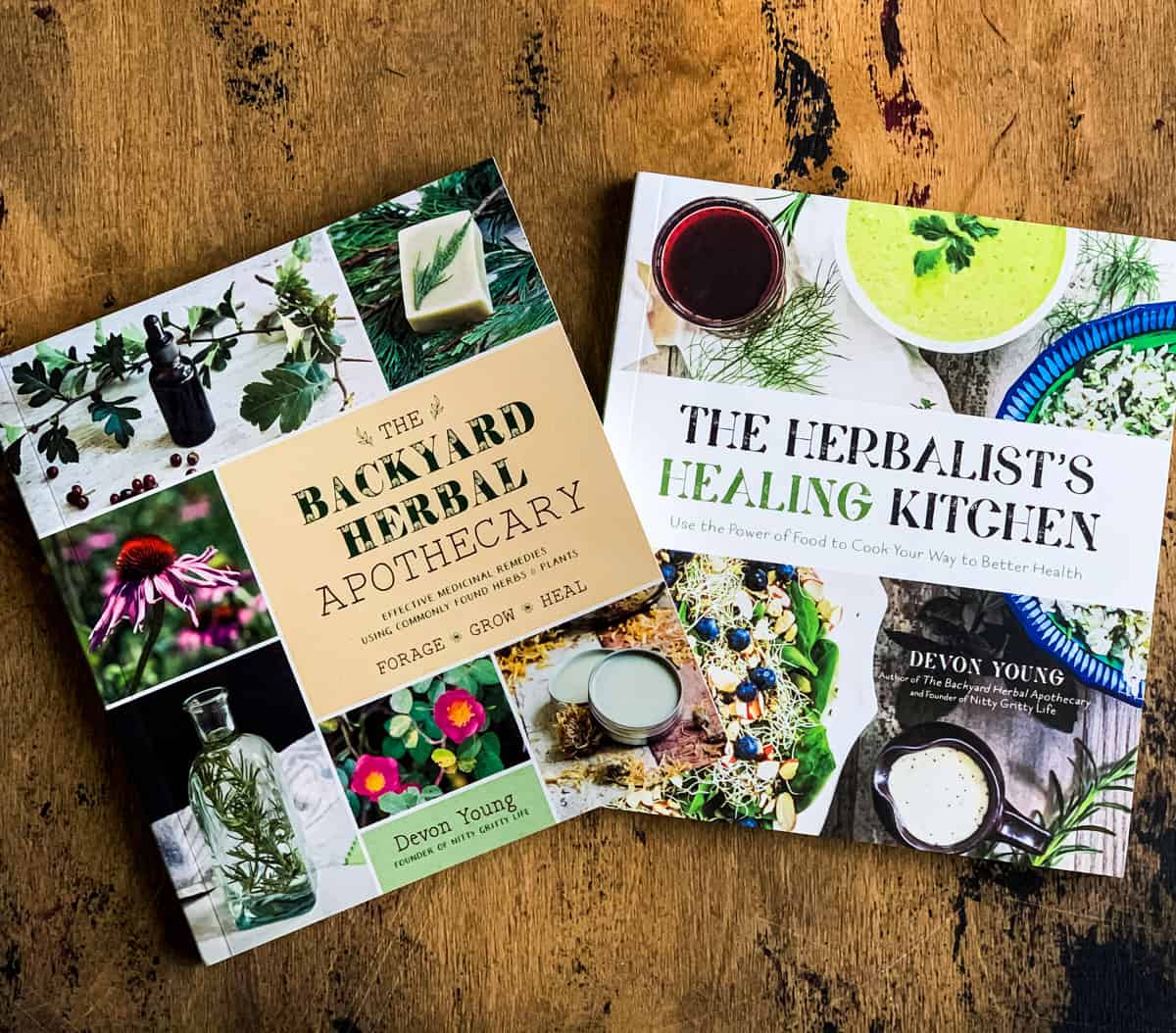 the backyard herbal apothecary and the herbalist's healing kitchen books