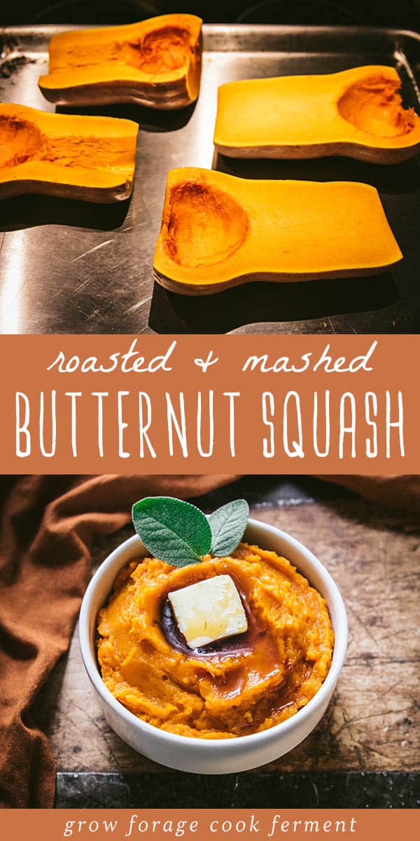 Mashed Butternut Squash with Maple Syrup