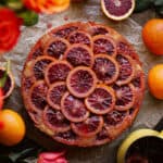 Finished blood orange upside down cake