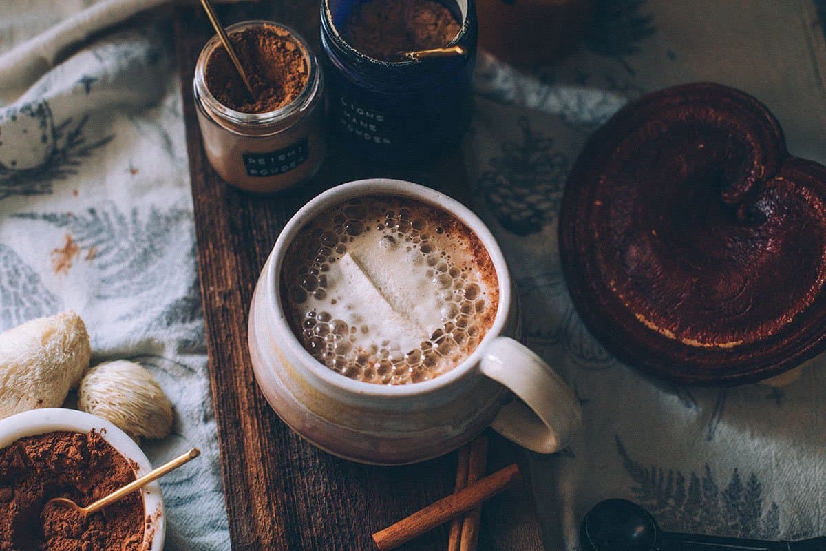 Mushroom Hot Chocolate with Reishi and Lion’s Mane