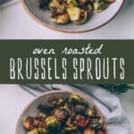 oven roasted brussels sprouts with bacon. maple syrup, and pecans