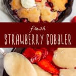 fresh strawberry cobbler