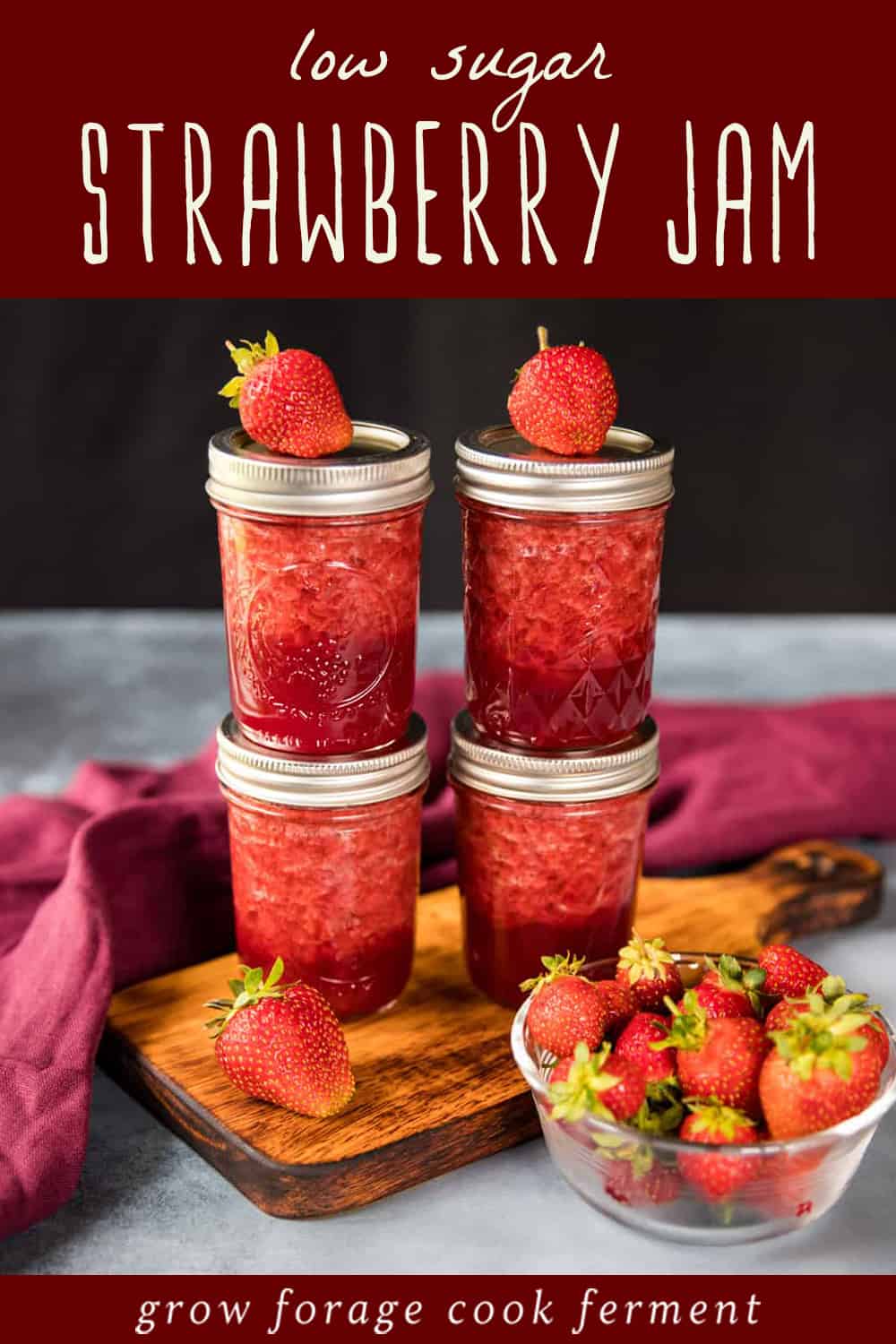 Homemade Strawberry Jam LowSugar or No Sugar